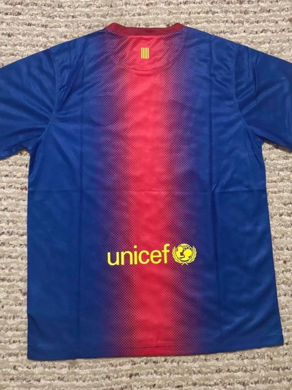 Nike FC Barcelona Blue & Red Home Jersey - Qatar Foundation